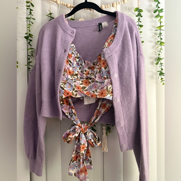 NWT Cottage Core Floral Crop Top - Picture 4 of 4